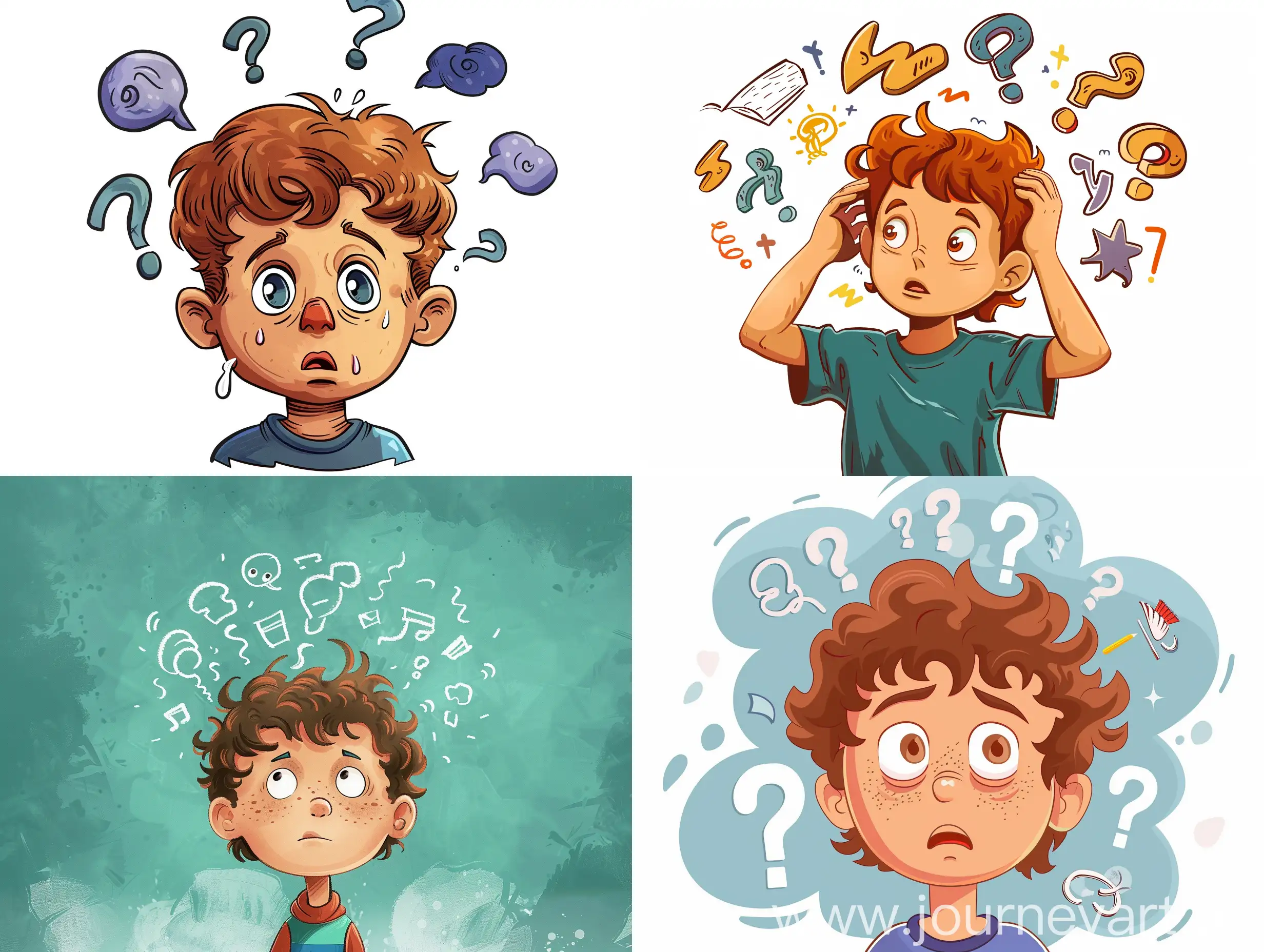 Curious-Boy-Contemplating-Thoughts-Clipart