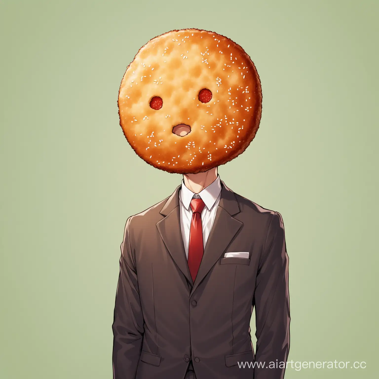 Surreal-Concept-Man-with-a-Cutlet-Head-in-Abstract-Art