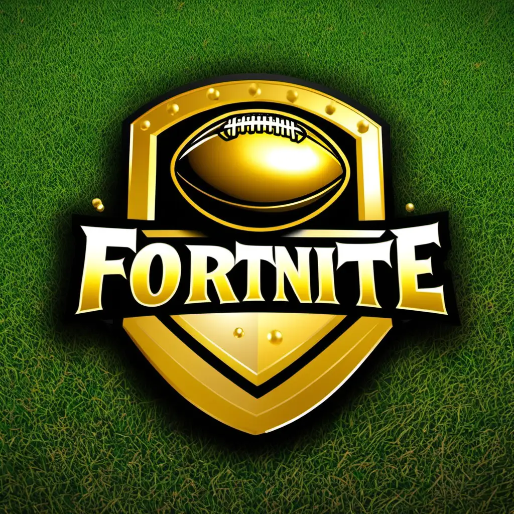 A Football With Gold around it and in front of the football "Fortnite College Championship"