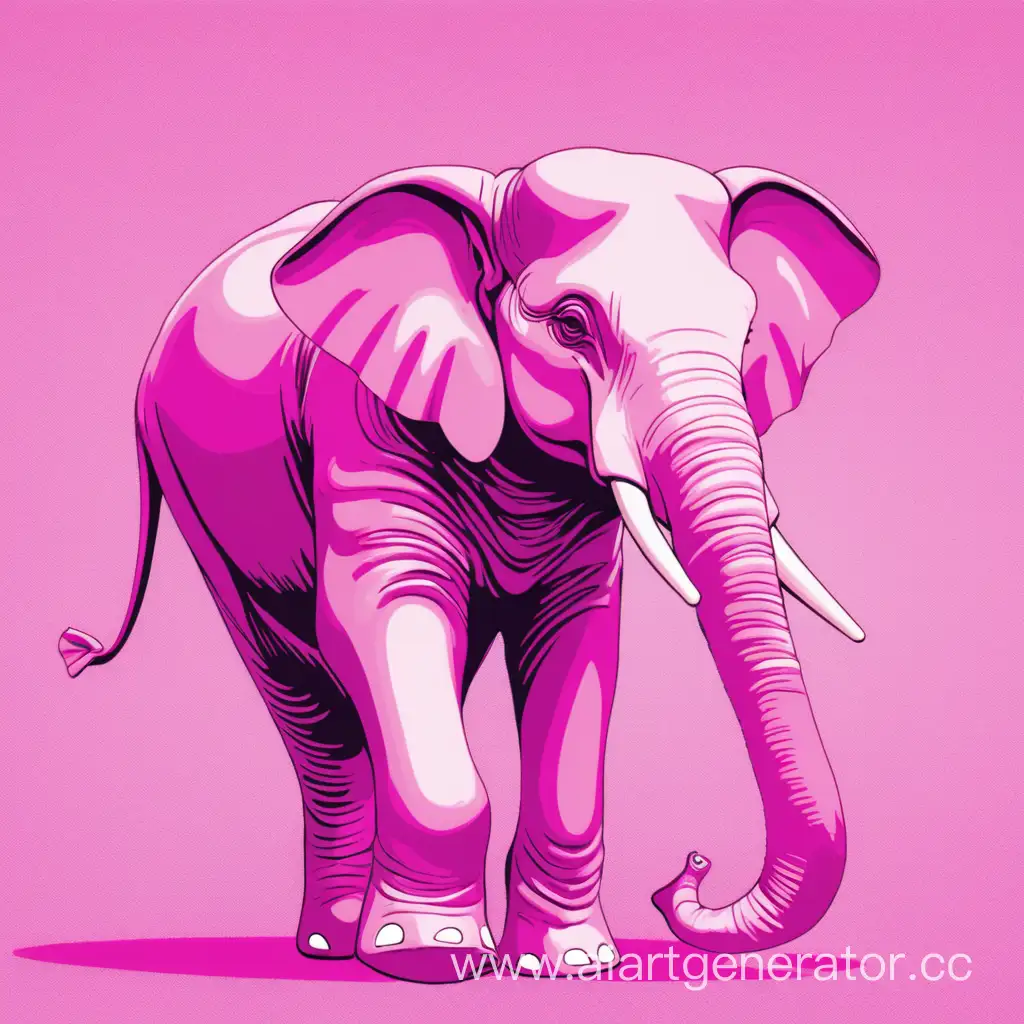 Whimsical-Pink-Elephant-Balancing-on-a-Ball