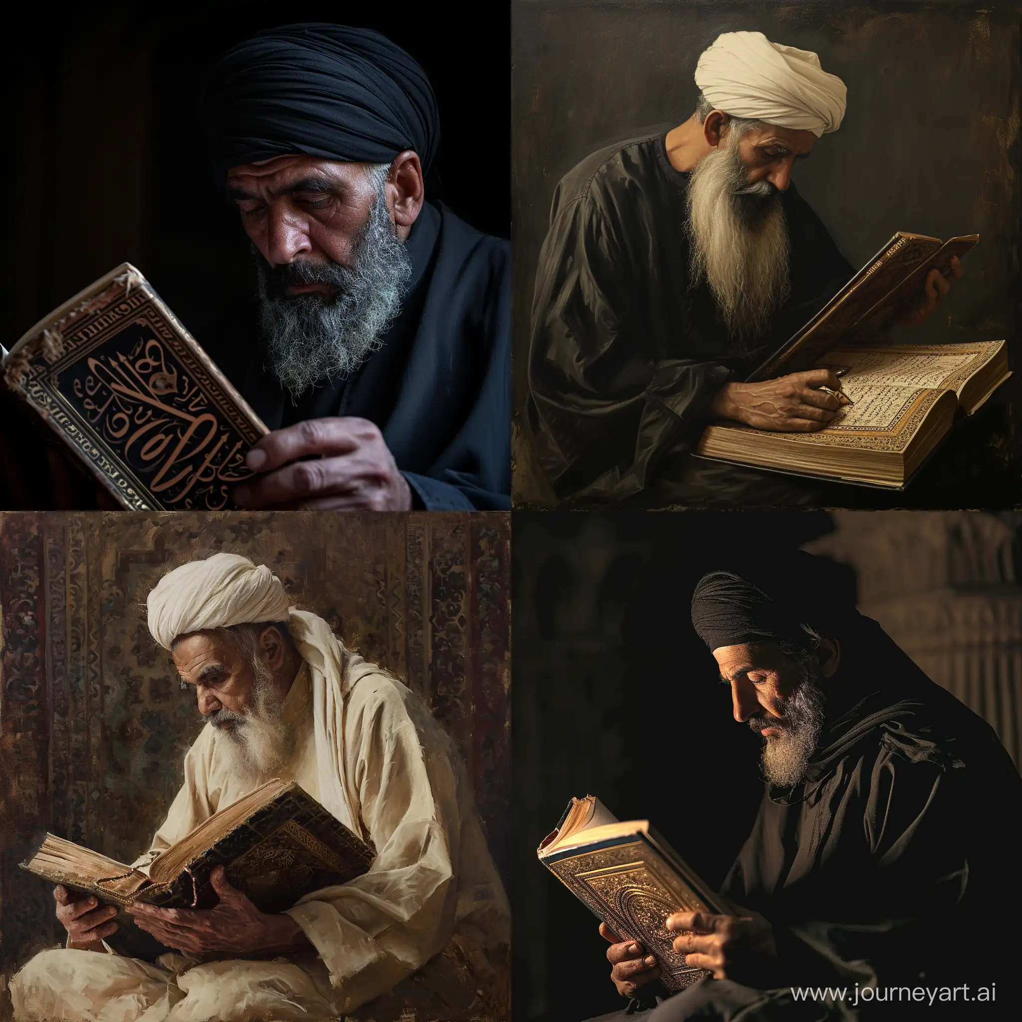 A Sufi reads a mosque book