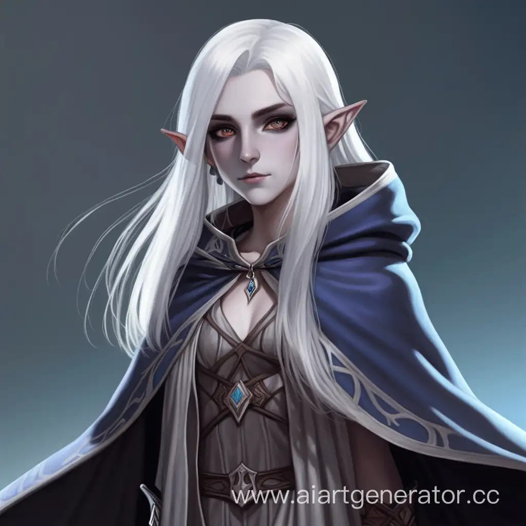 Mystical-Dark-Elf-Maiden-in-Enchanting-White-Cloak