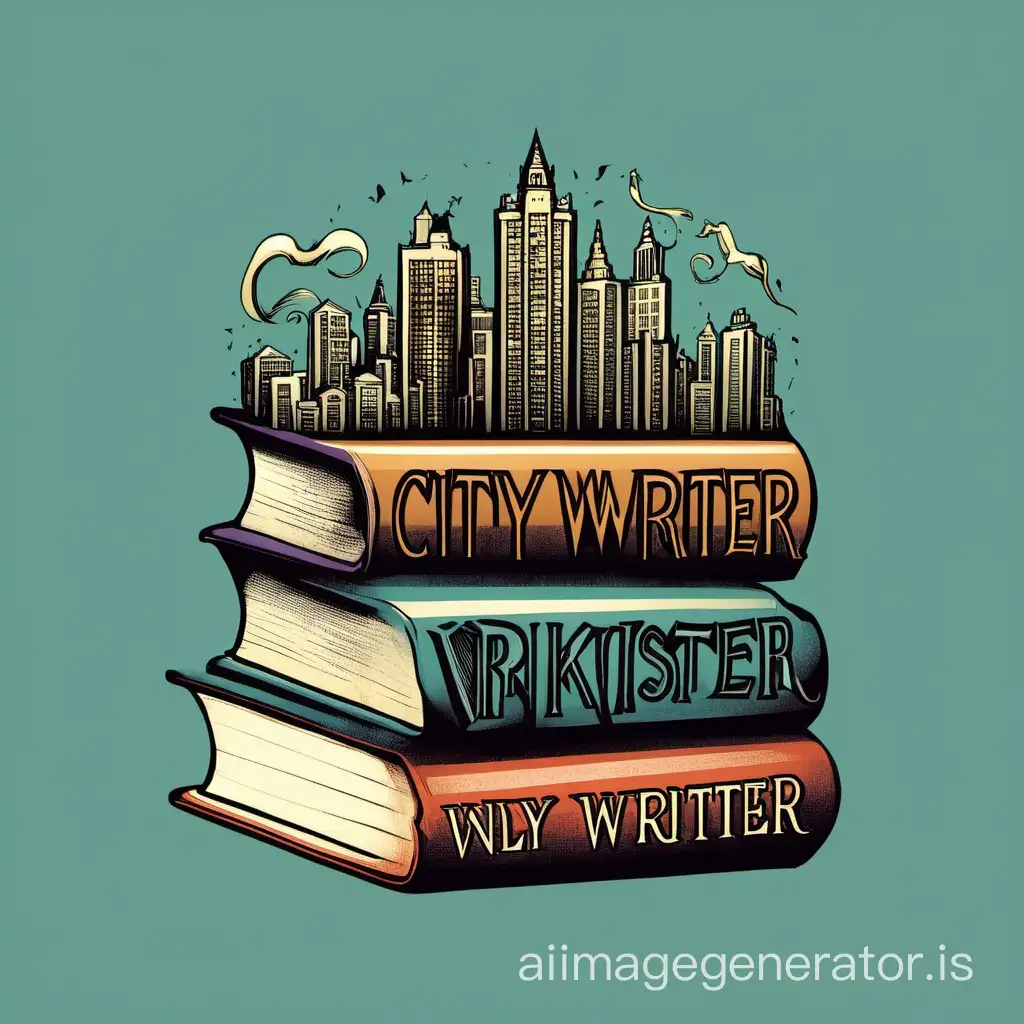 city, books, logo, writer 1600x1200