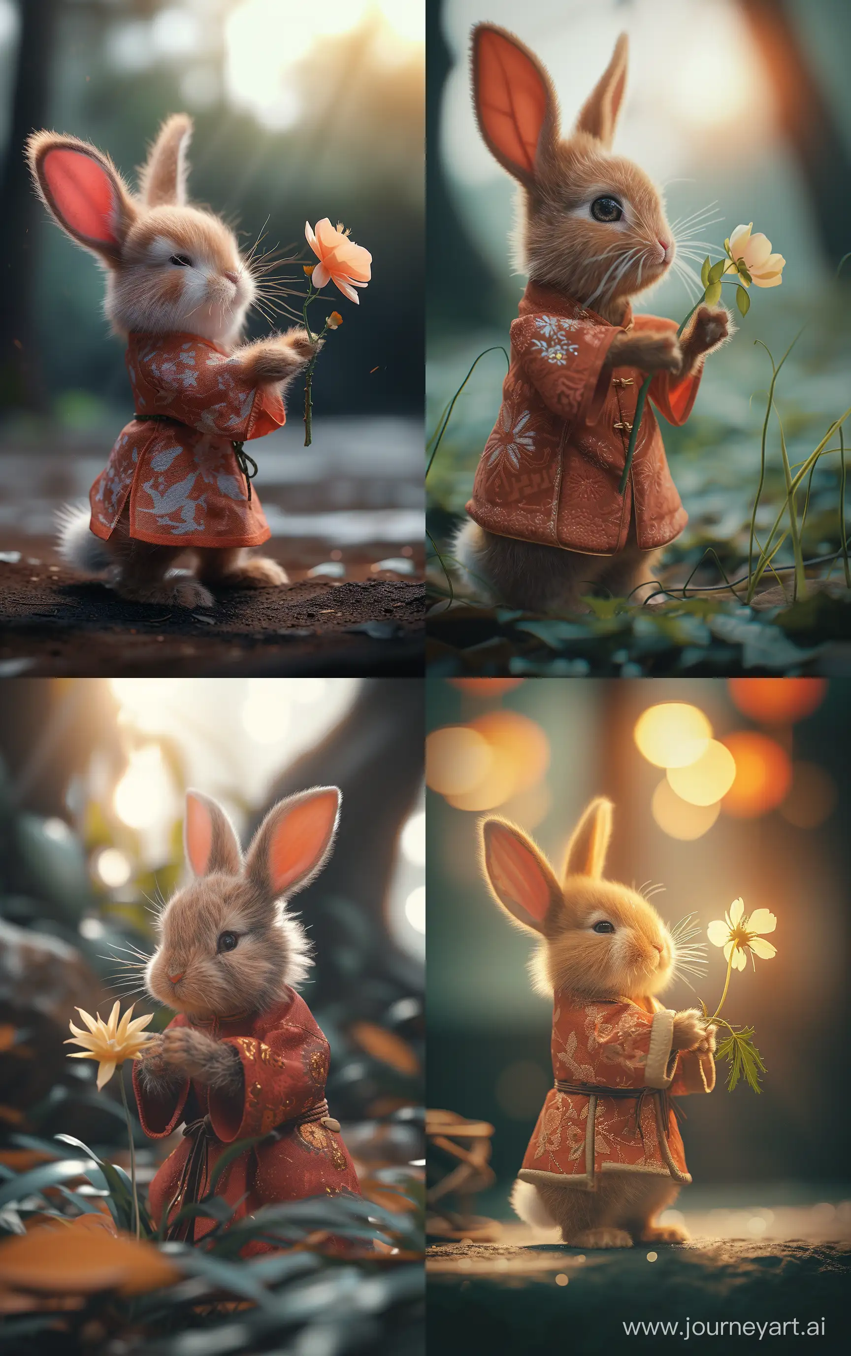 Adorable-Rabbit-in-Hanfu-Holding-Flower-Detailed-4K-Cinematic-Rendering