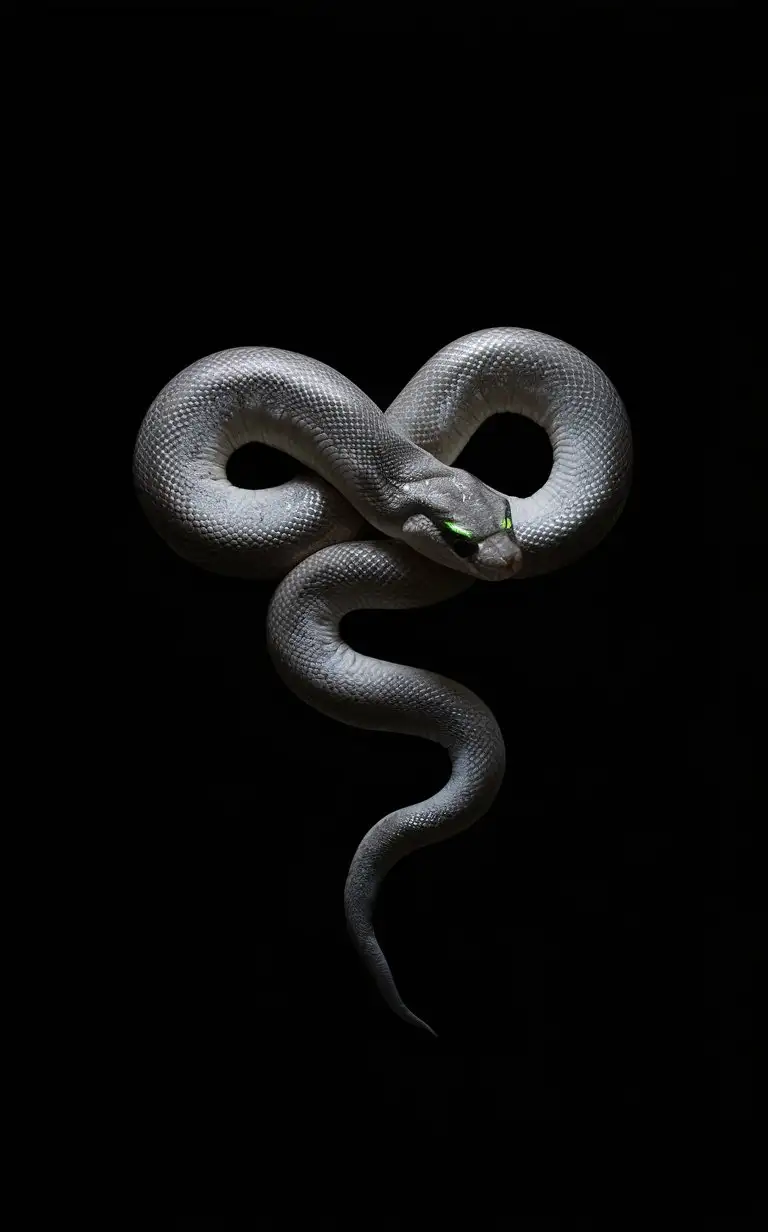 Python on a black background