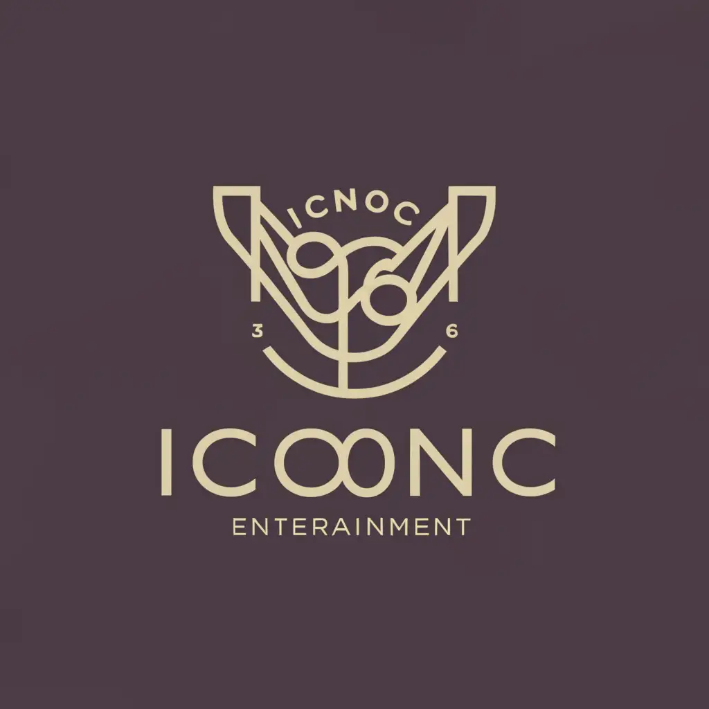 a logo design,with the text 'Iconic', main symbol:Peace,Moderate,be used in Entertainment industry,clear background