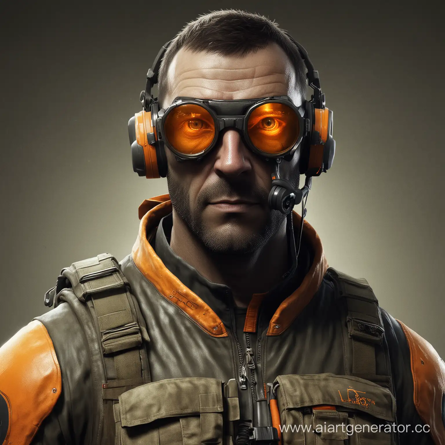 Half life 2 combine soldier with orange oculars