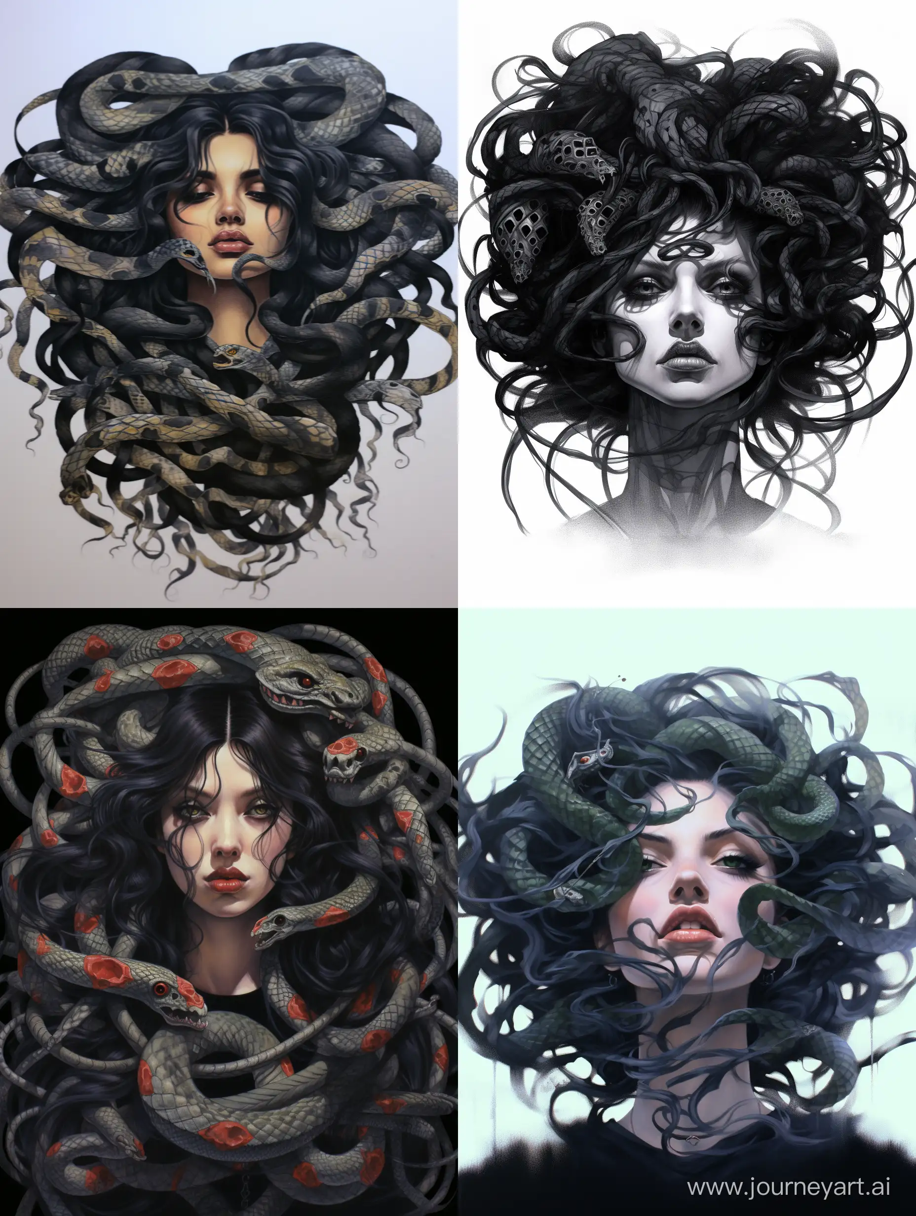 Mesmerizing-Medusa-Enchanting-Portrait-of-a-Gorgon-with-Snakes-and-Tattoos