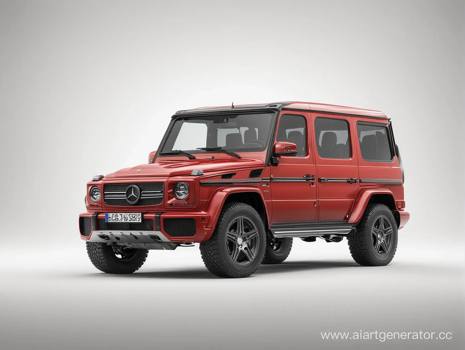 Luxurious-Red-Mercedes-GClass-on-Clean-White-Background