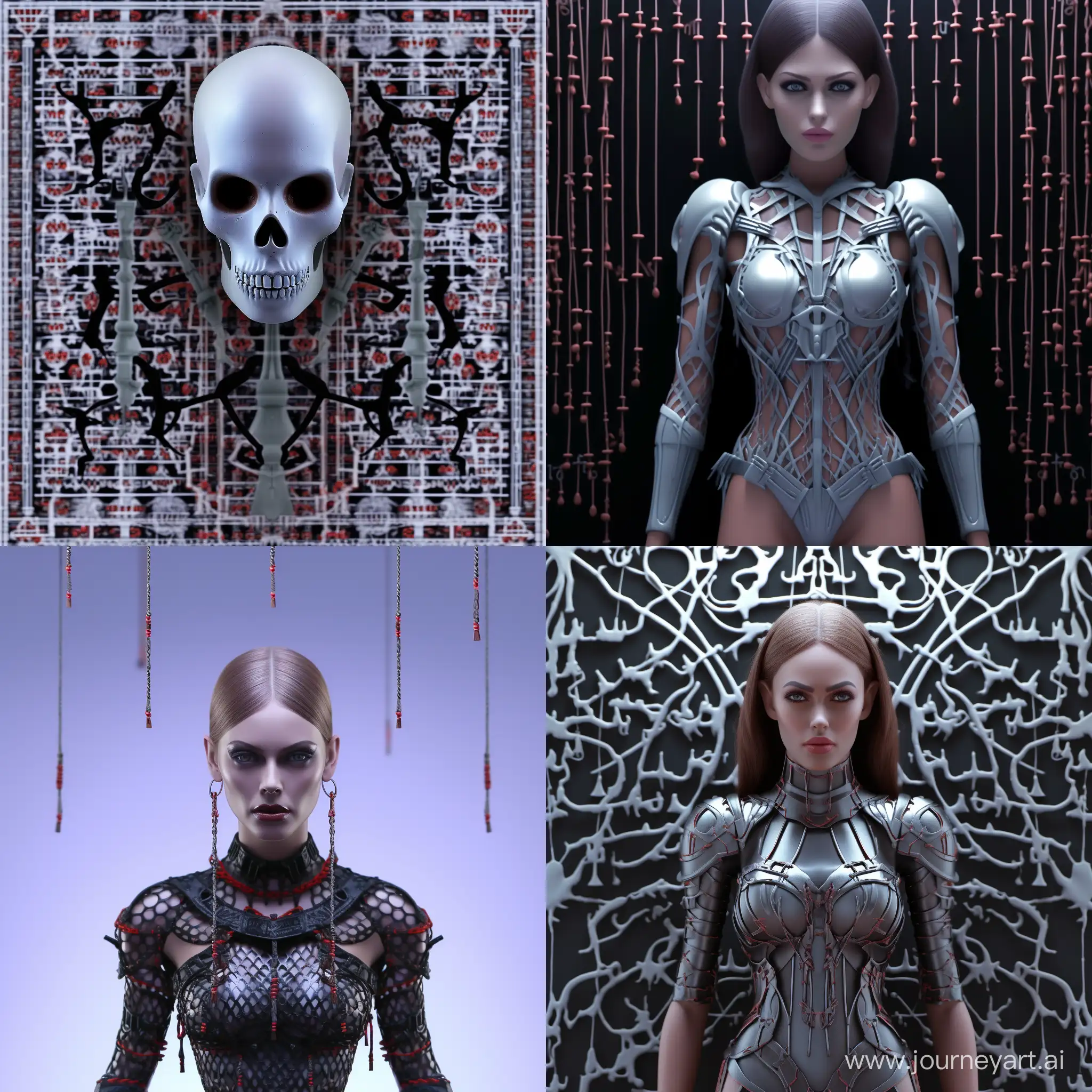 Third person pov of Futuristic Cyborg gothic witches, unhinged, identical twins, exaggerated cybernetic implants, whole body, rim light, vibrant details, luxurious cyberpunk, lace, hyperrealistic, anatomical, facial muscles, cable electric wires, microchip, elegant, cyberpunk background, octane render, H.R. Giger style, beautiful, scifi-core