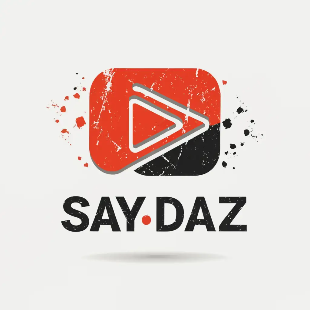 LOGO-Design-For-SayDaz-Clear-Background-with-Moderate-YouTube-Symbol