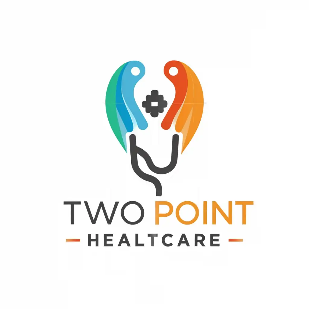 a logo design,with the text "TWO POINT HEALTHCARE", main symbol:healthcare,Moderate,be used in Technology industry,clear background