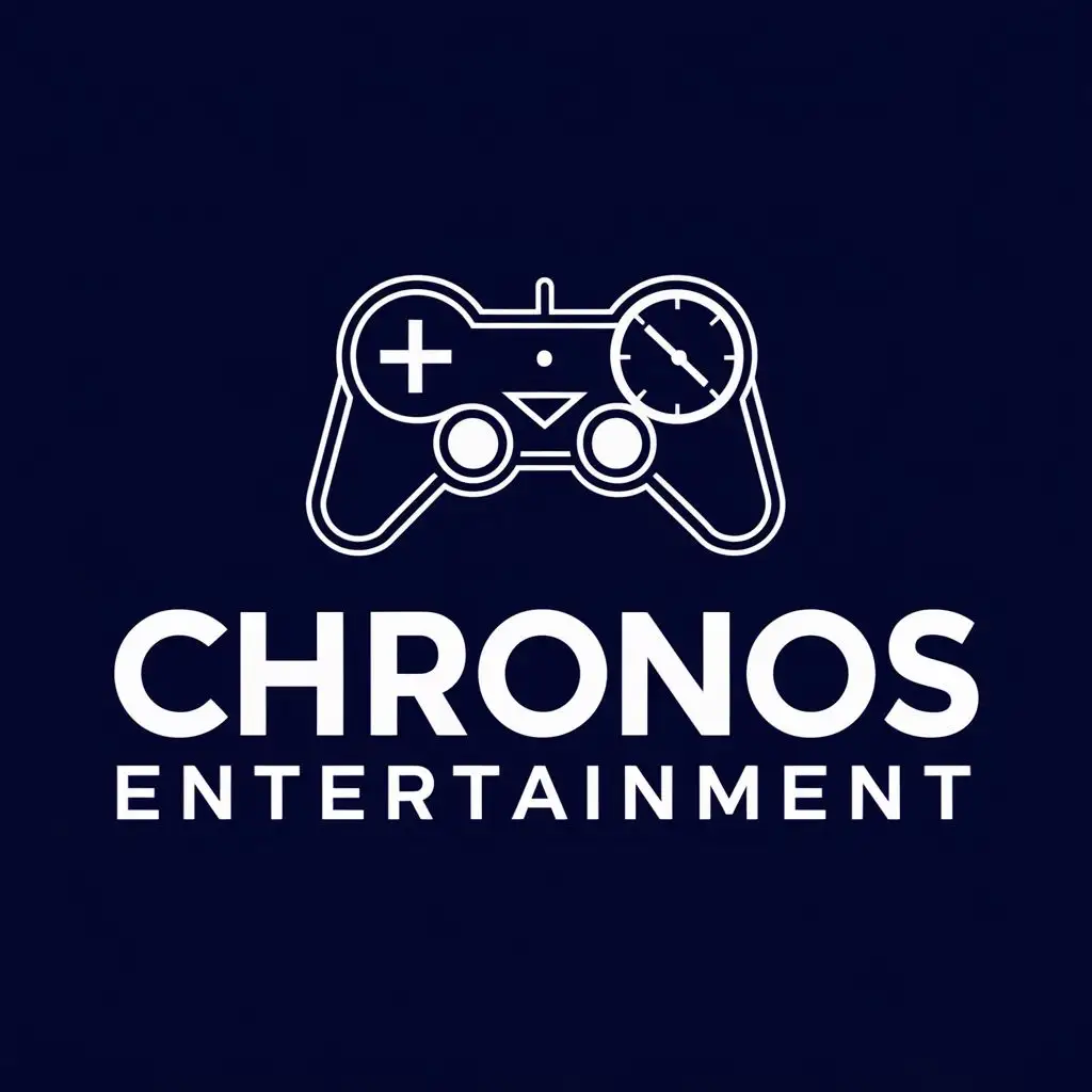 LOGO-Design-For-Chronos-Entertainment-Innovative-ControllerClock-Fusion-with-Timeless-Typography