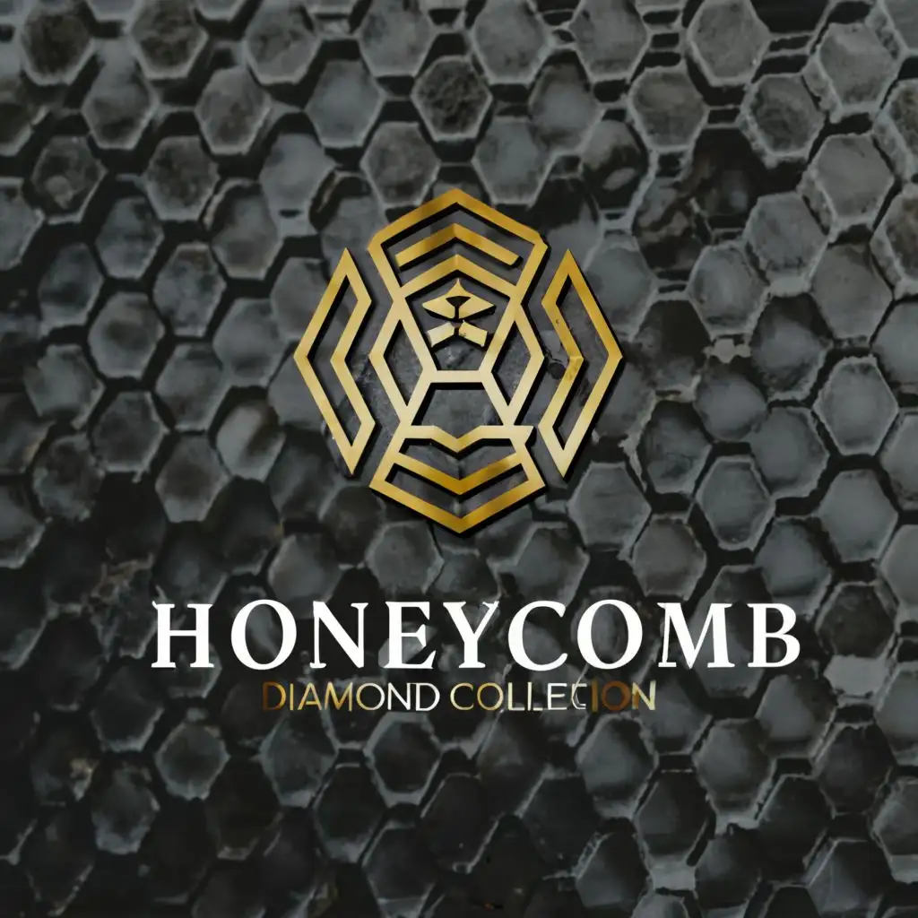 a logo design,with the text "Honeycomb Diamond Collection", main symbol:Honeycomb,complex,clear background
