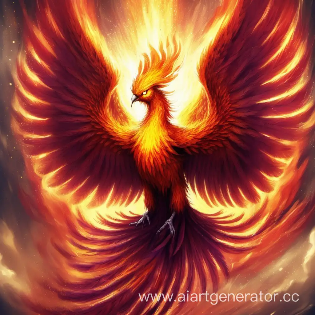 Majestic-Rebirth-The-Resplendent-Phoenix-Rising-from-Ashes