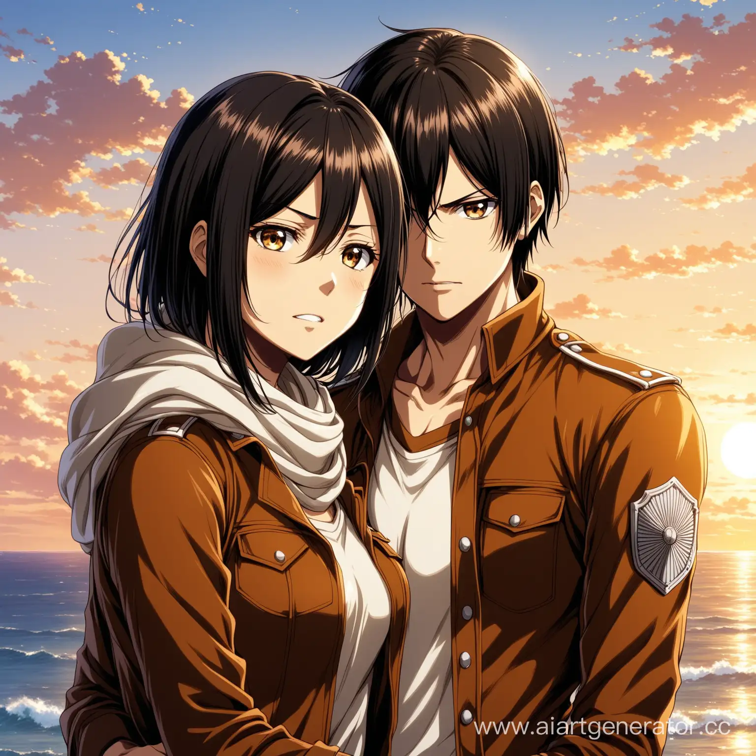 Mikasa and Eren Yeager 