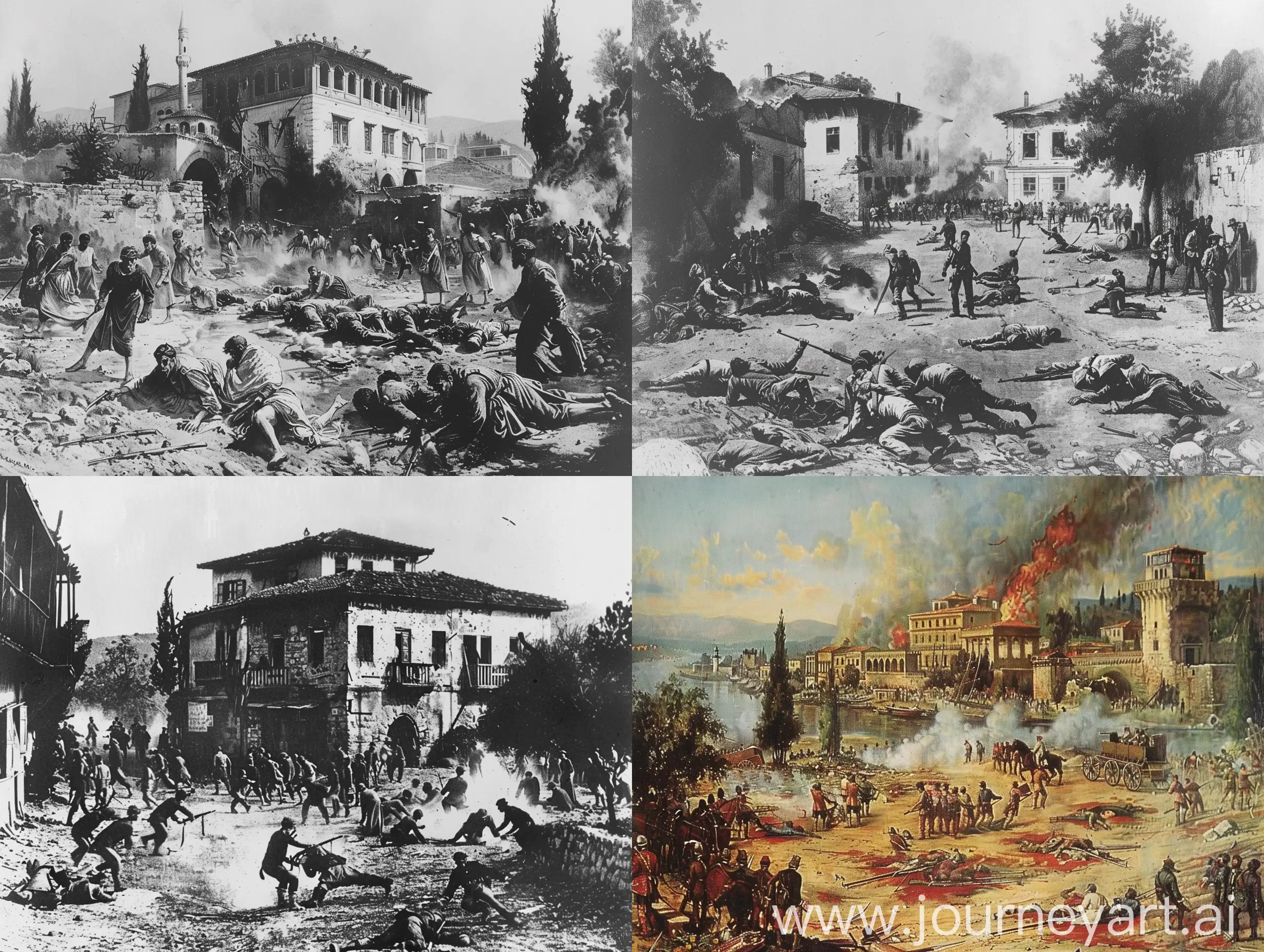 Massacre committed by the Greeks in Yalova during the War of Independence in Turkey. "Yalova Massacre"