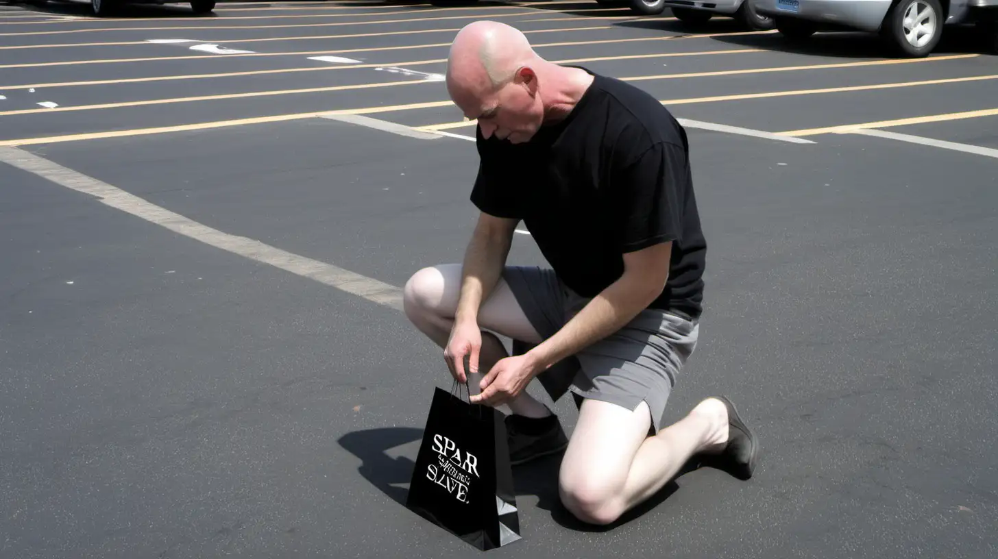 Submissive Male with White Slaves in SPAR Supermarket Parking Lot