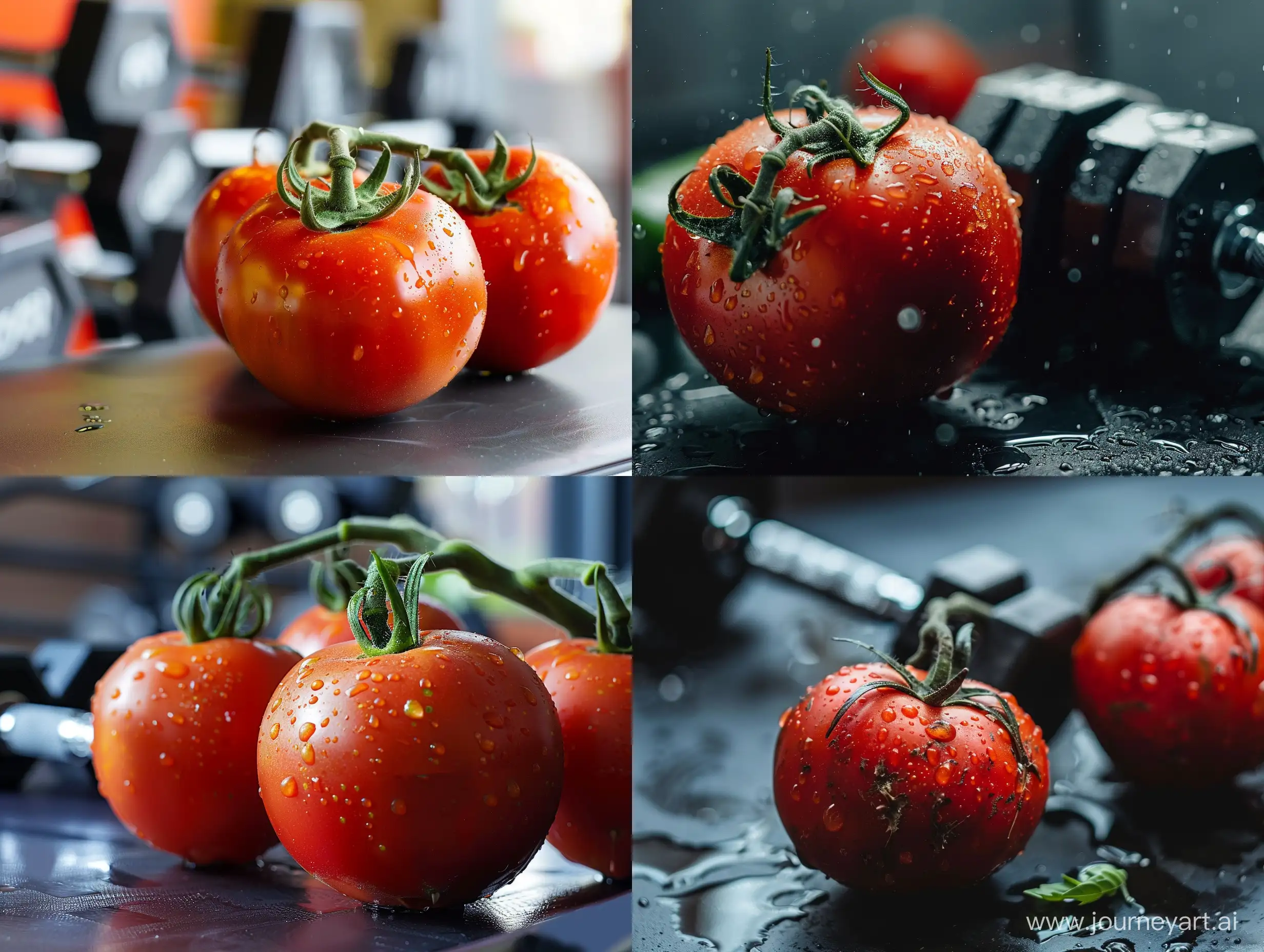 Tomato-Fitness-Trainer-in-a-Vibrant-Training-Hall