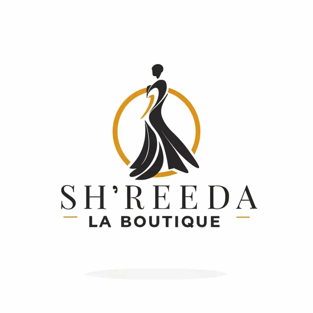 a logo design,with the text 'Shreeda La Boutique', main symbol: Indian Designer clothes,Moderate,clear background