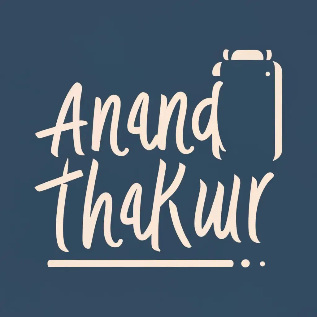 logo, Photographer, with the text "Anand Thakur", typography, be used in Travel industry