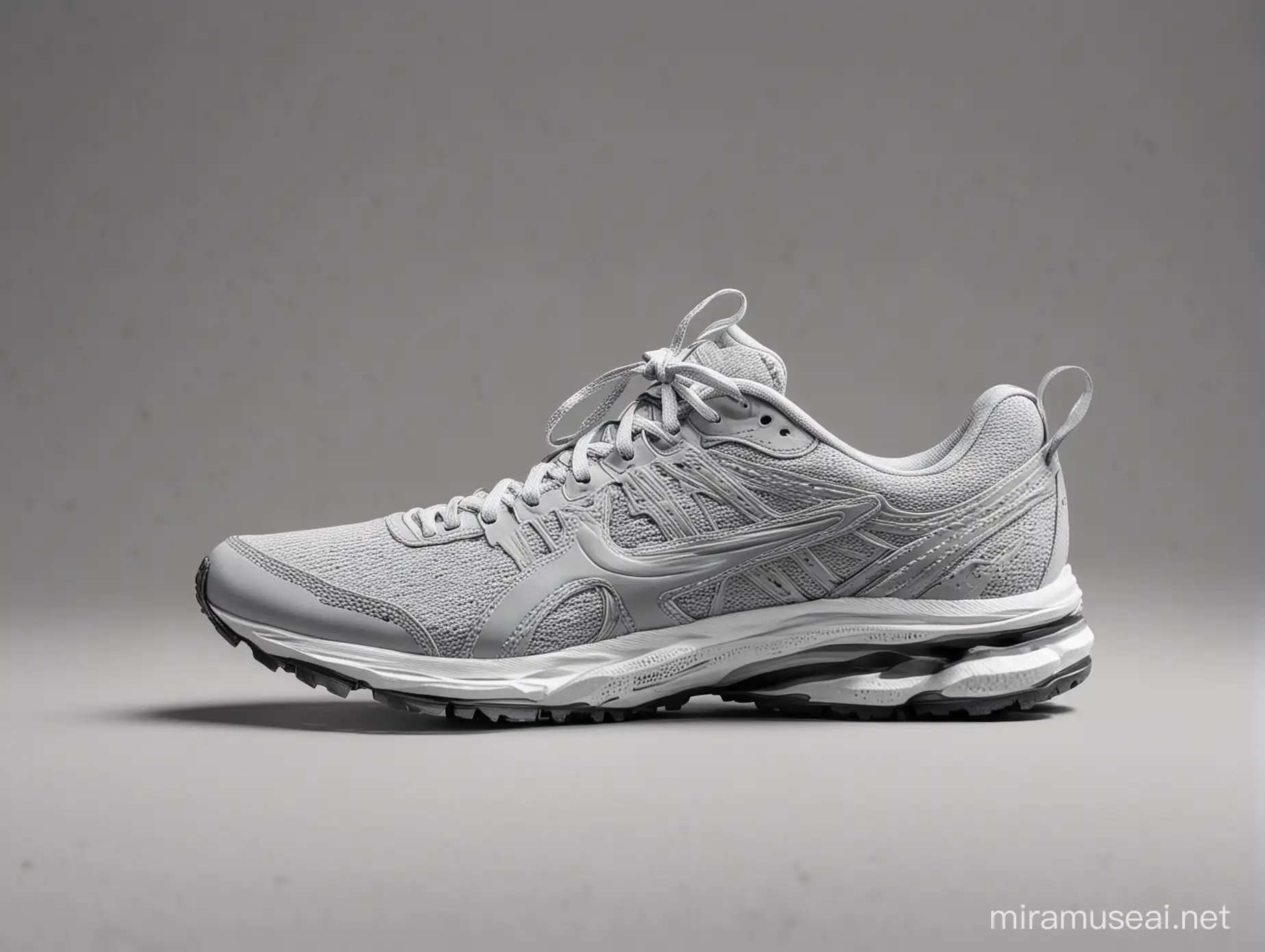 Durable Running Shoes Test Bright Light Grey Background