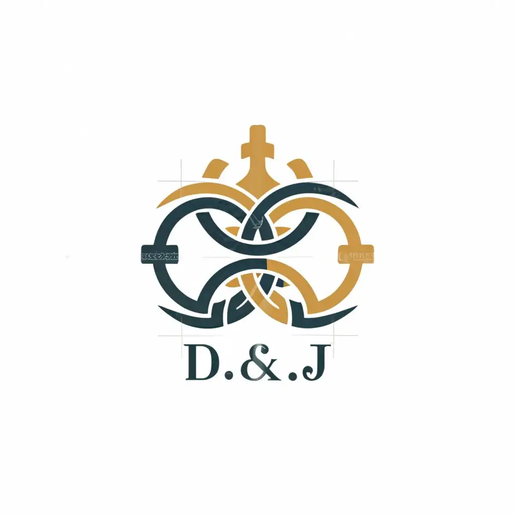 a logo design,with the text "DD&J", main symbol:DD&J,complex,clear background