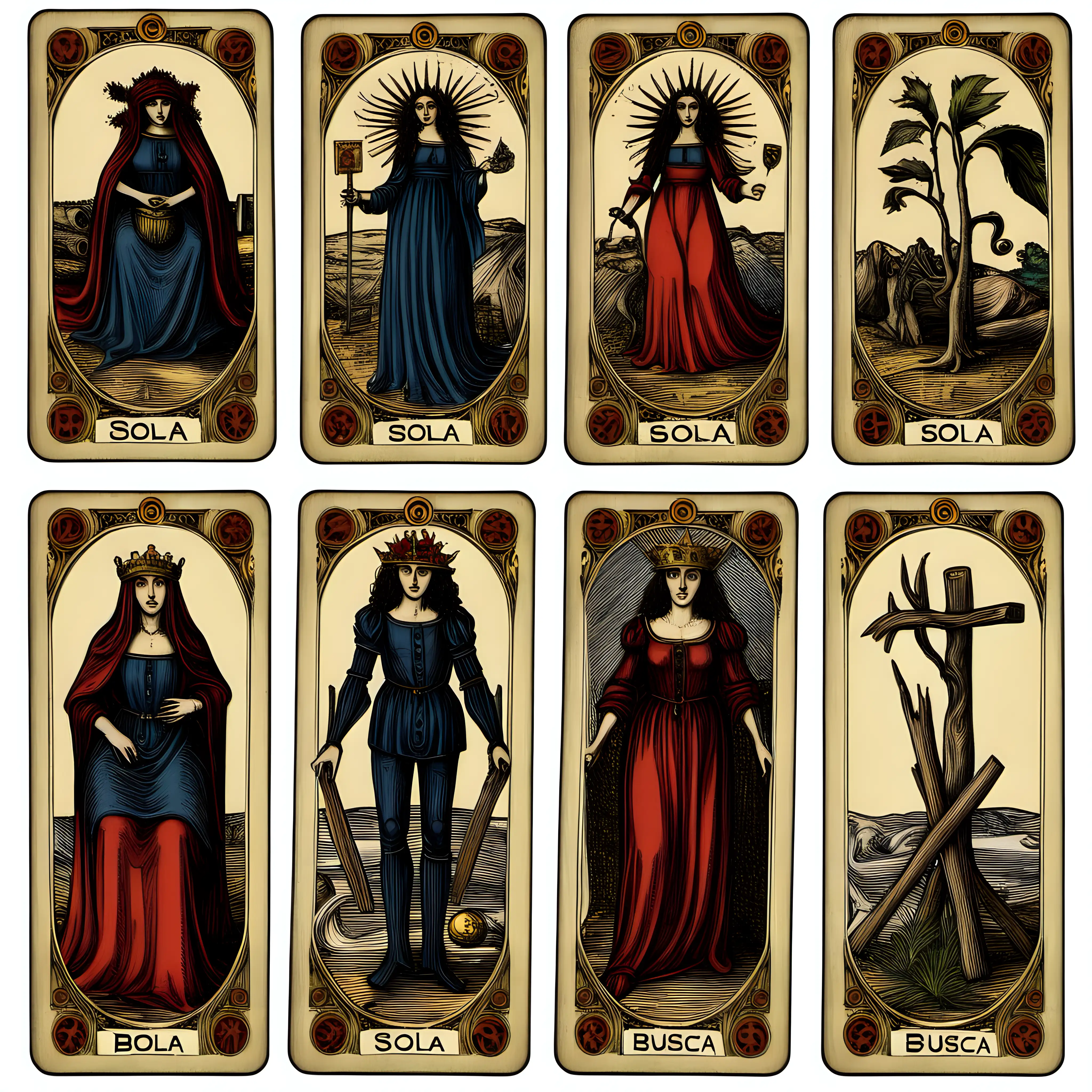 Sola Busca Tarot Cards Mystical Renaissance Tarot Deck