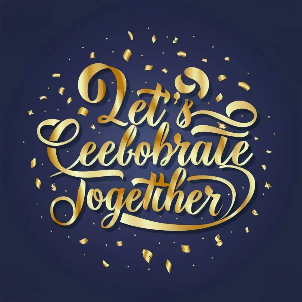 LOGO-Design-for-Lets-Celebrate-Together-RibbonStyle-Text-with-Moderate-Clear-Background