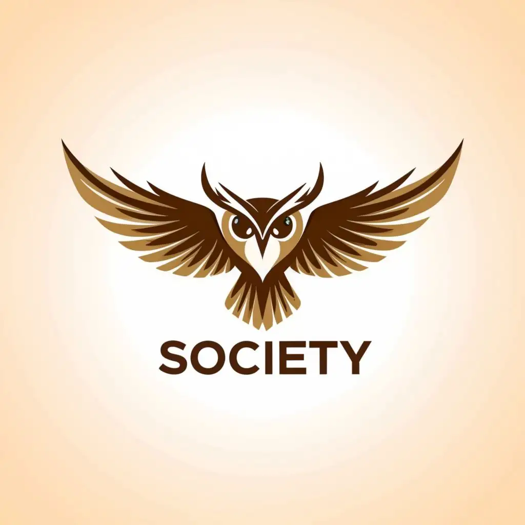 logo, flying Owl, with the text "Society", typography, be used in Technology industry