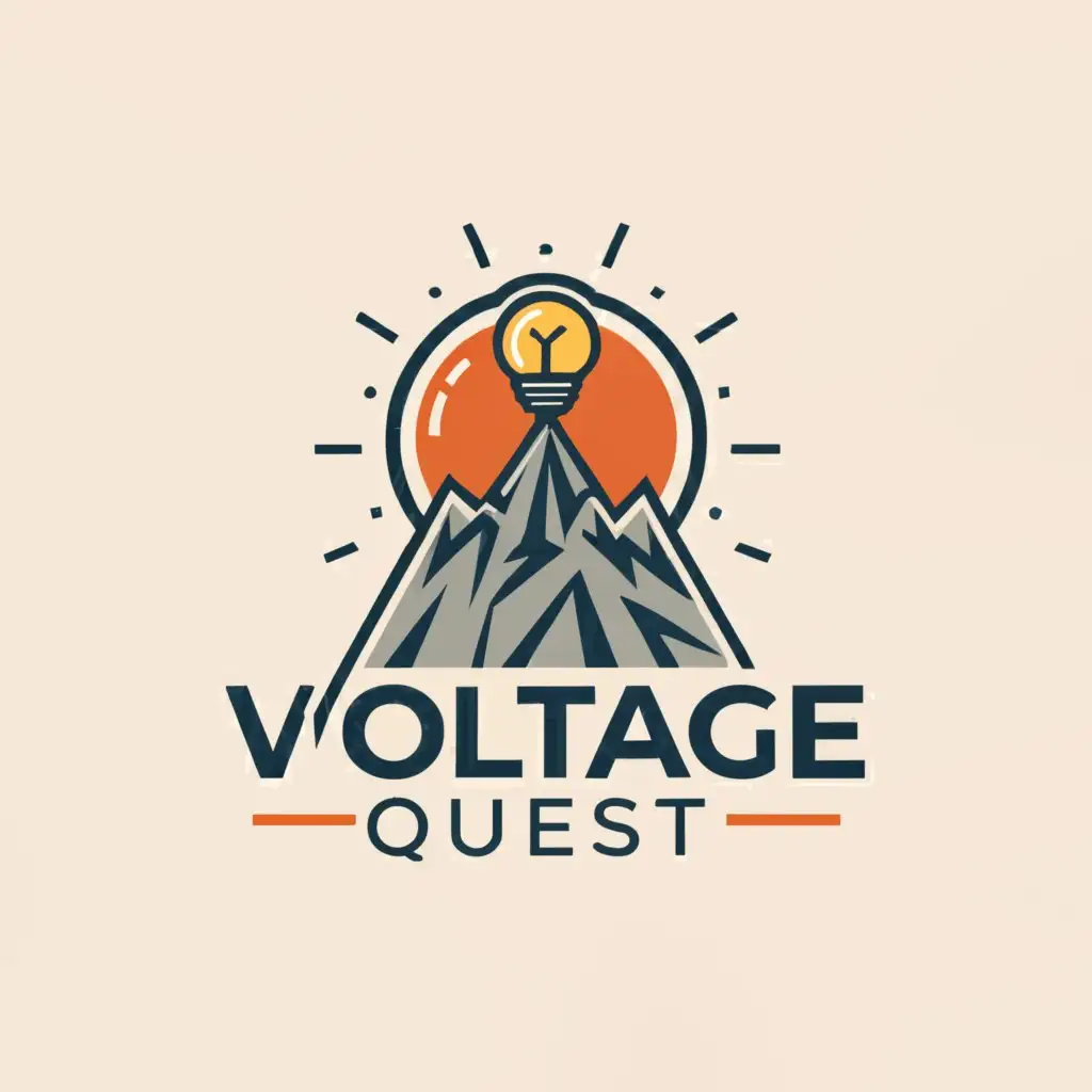 a logo design,with the text "Voltage Quest", main symbol:Mountain light-bulb,Moderate,be used in Finance industry,clear background