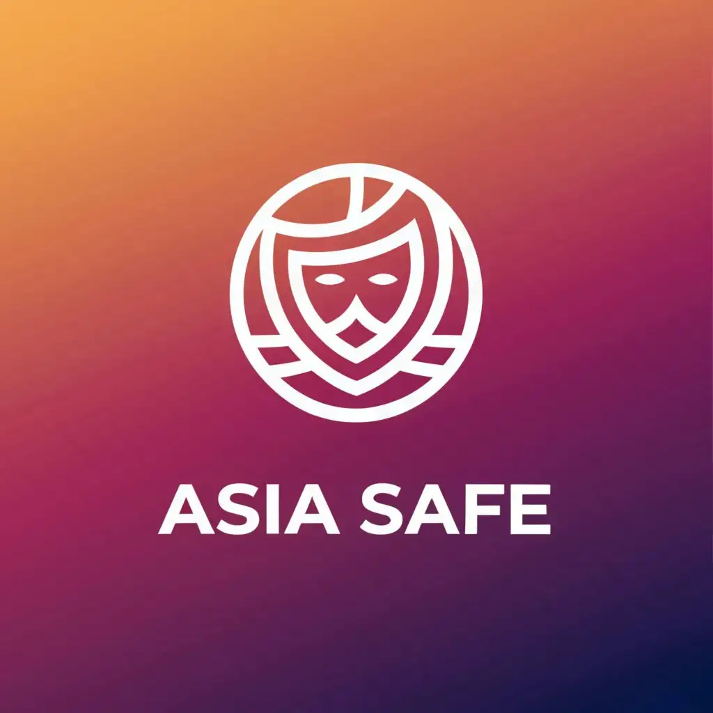 a logo design,with the text "Asia Safe", main symbol:Safety Helmet,complex,clear background