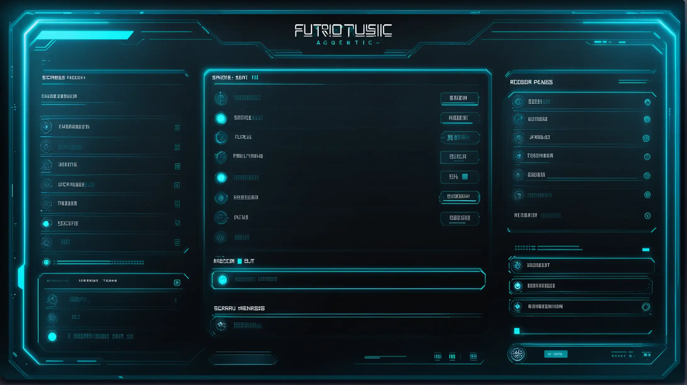blank futuristic agent profile interface