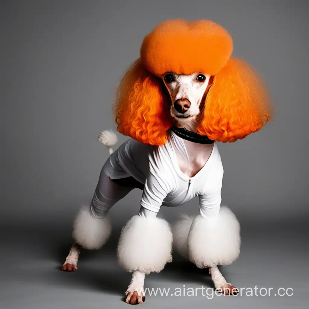 YogaPracticing-White-Poodle-with-Vibrant-Orange-Coat