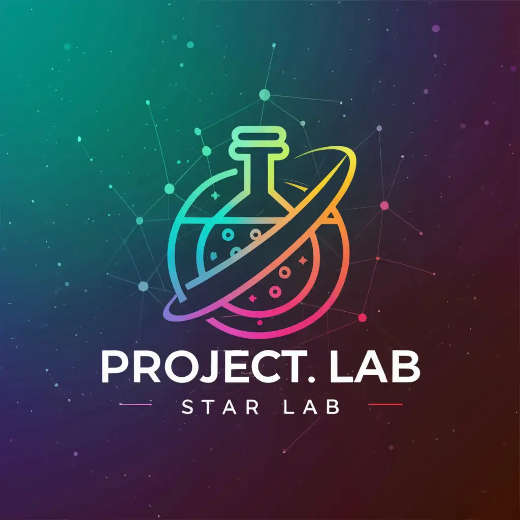 a logo design,with the text 'Project: Star Lab', main symbol:Star Laboratory,Moderate,clear background