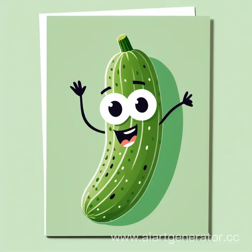 Cheerful-Cucumber-Postcard-in-Soft-Green-Hue