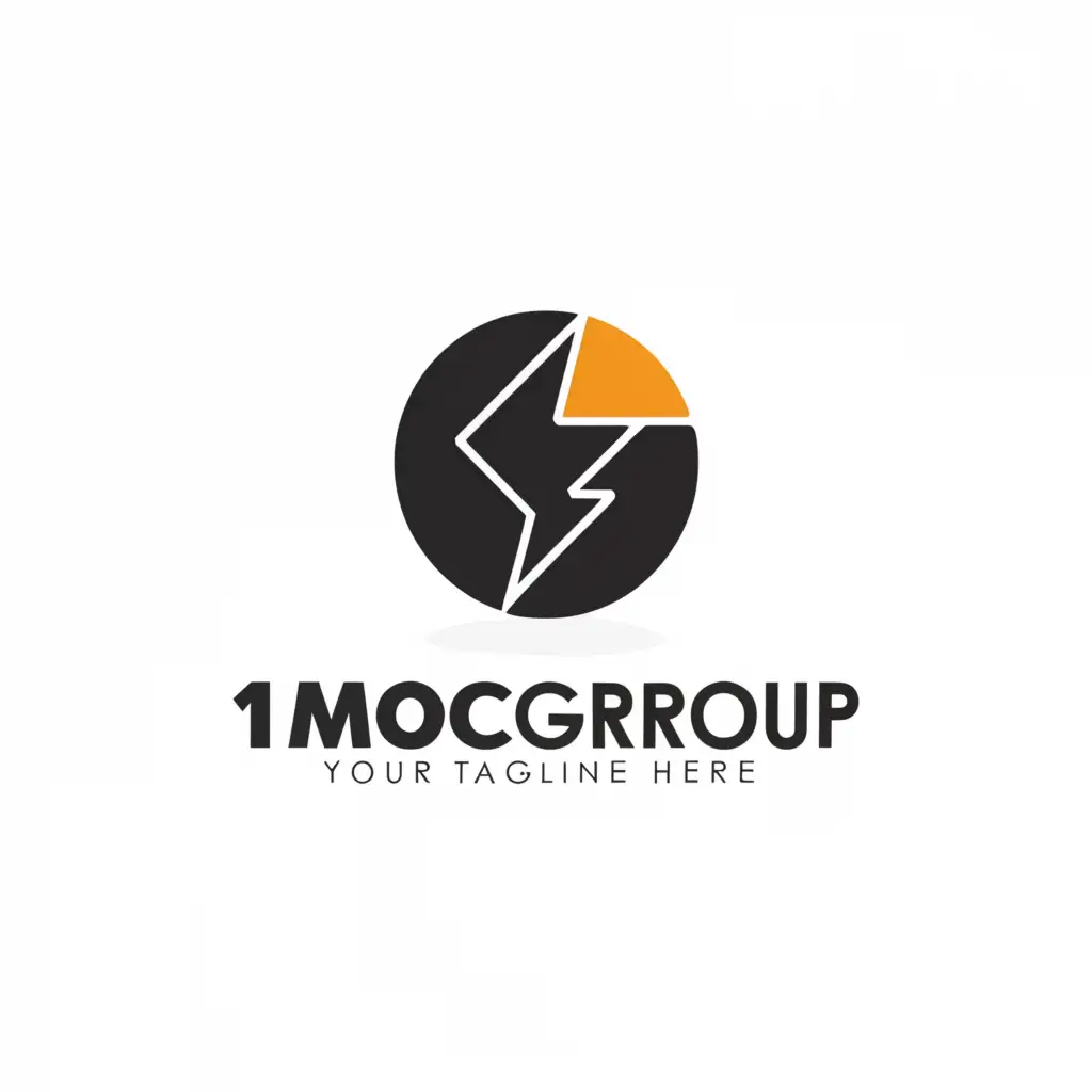 a logo design,with the text "1Moc Group LLC", main symbol:power,Moderate,be used in Technology industry,clear background