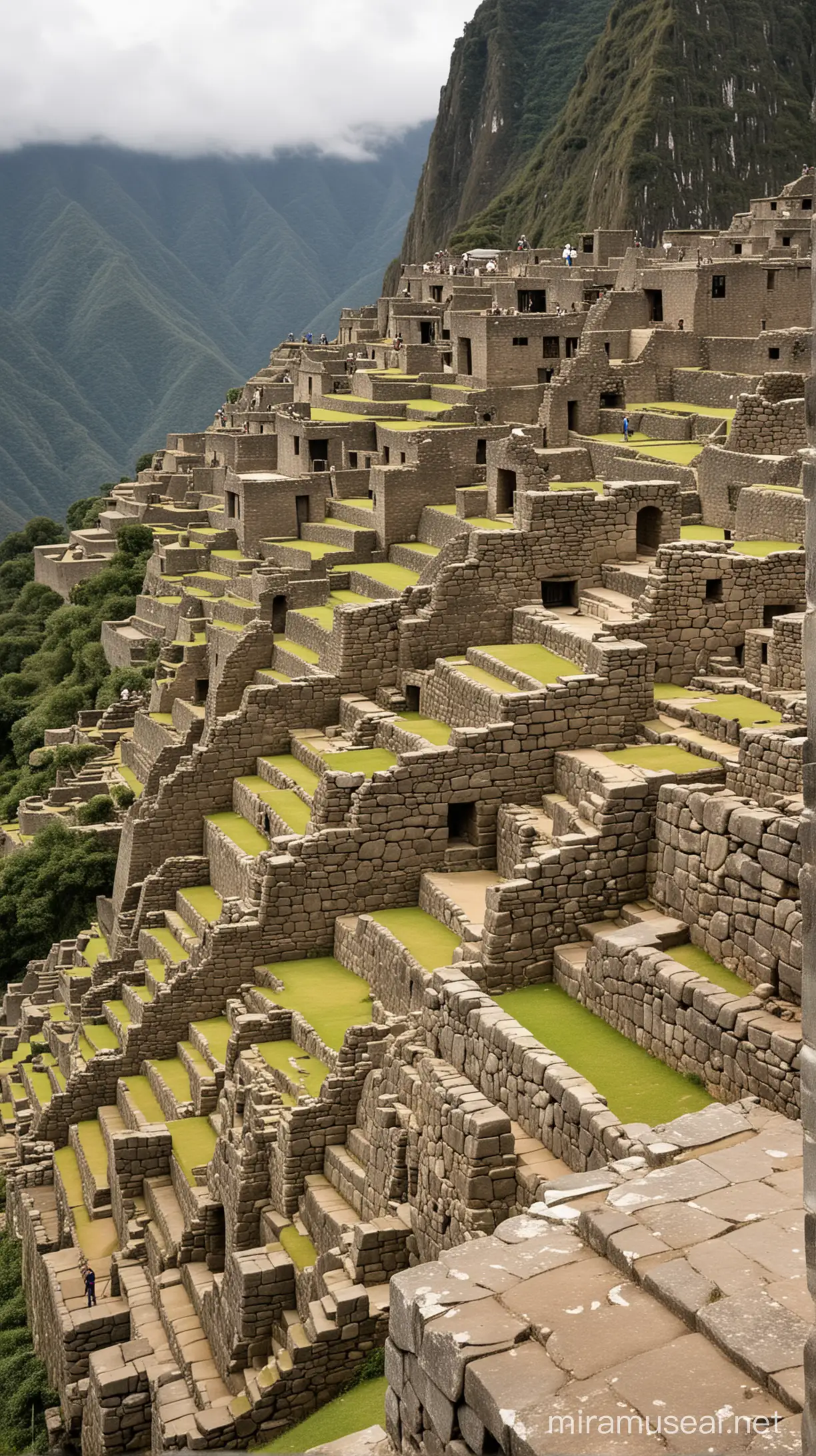 The mastery of Inca architecture is evident in every stone and terrace of Machu Picchu. The stone structures blend seamlessly with the natural surroundings, almost as if they are an extension of the mountains themselves. The terraces provide fertile lands for agriculture, while the stone buildings showcase the advanced architectural skills of the Inca civilization.

