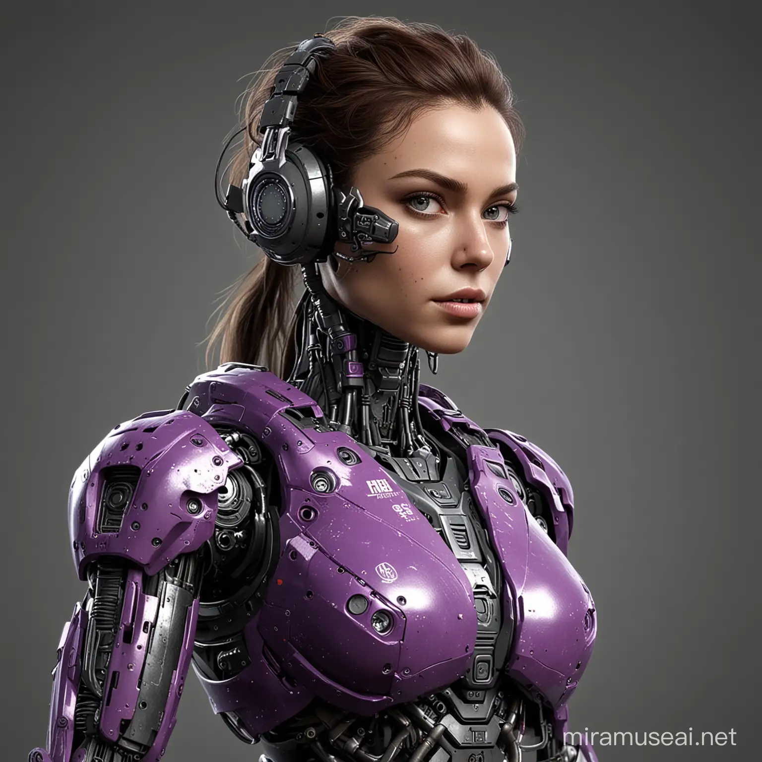 Futuristic Cybernetic Woman Engages in Action Inspired by Call of Duty ...