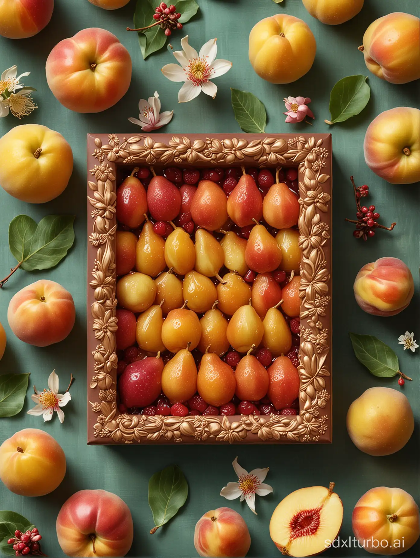 Celebrate-Natures-Sweet-Bounty-A-Delectable-Tapestry-of-Fruits-and-Blossoms