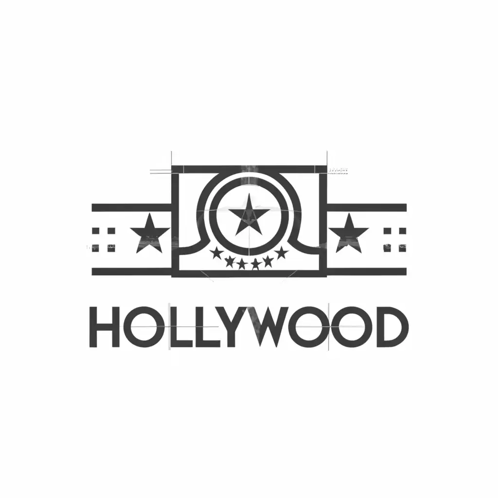 a logo design,with the text "Hollywood", main symbol:belt,Minimalistic,be used in Entertainment industry,clear background