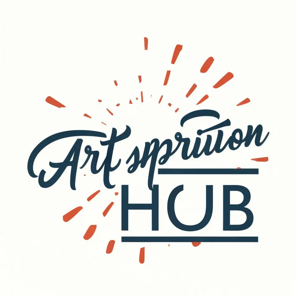 logo, ART, with the text "Artspiration Hub", typography