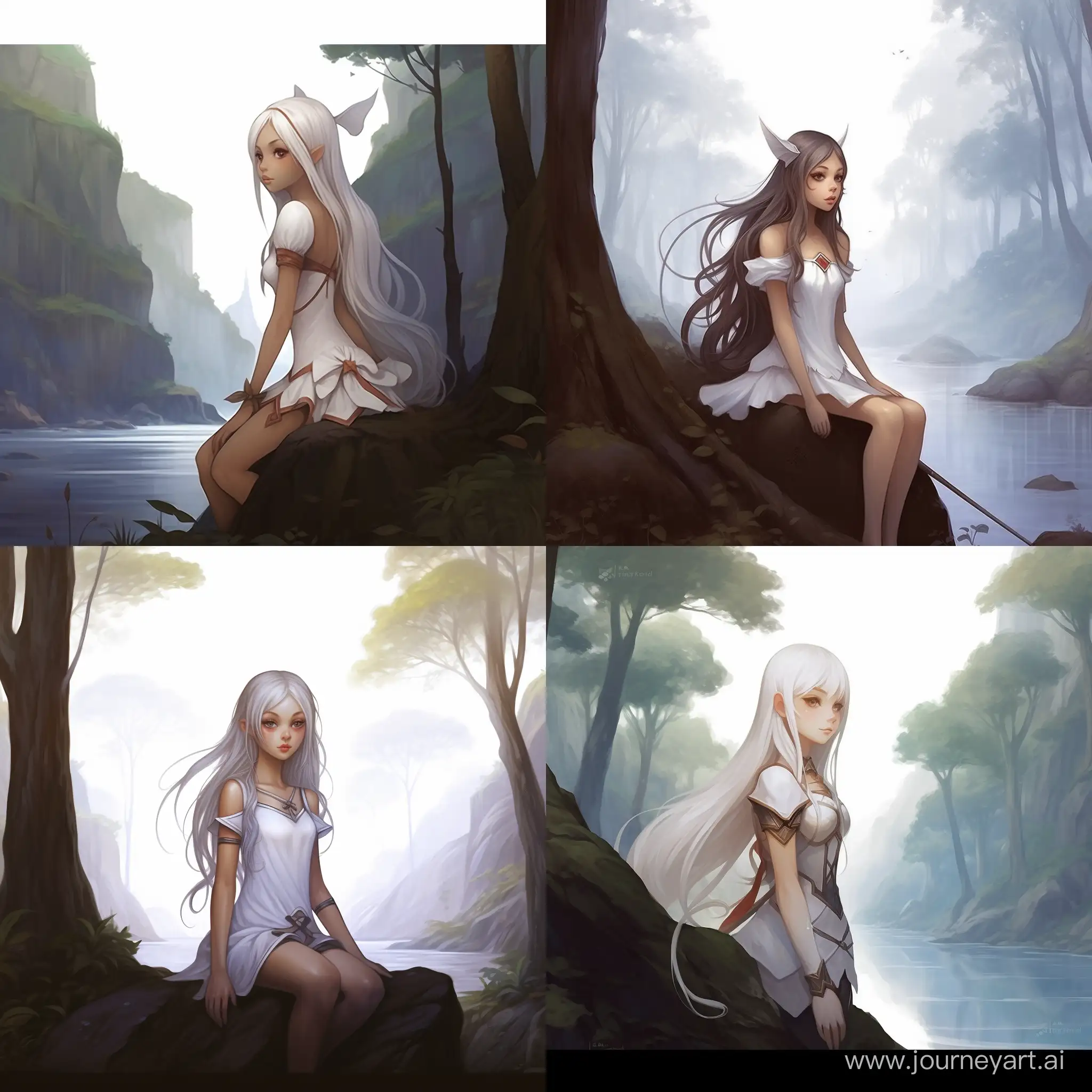 Enchanting-Elf-Maiden-in-Elegant-White-Swimsuit