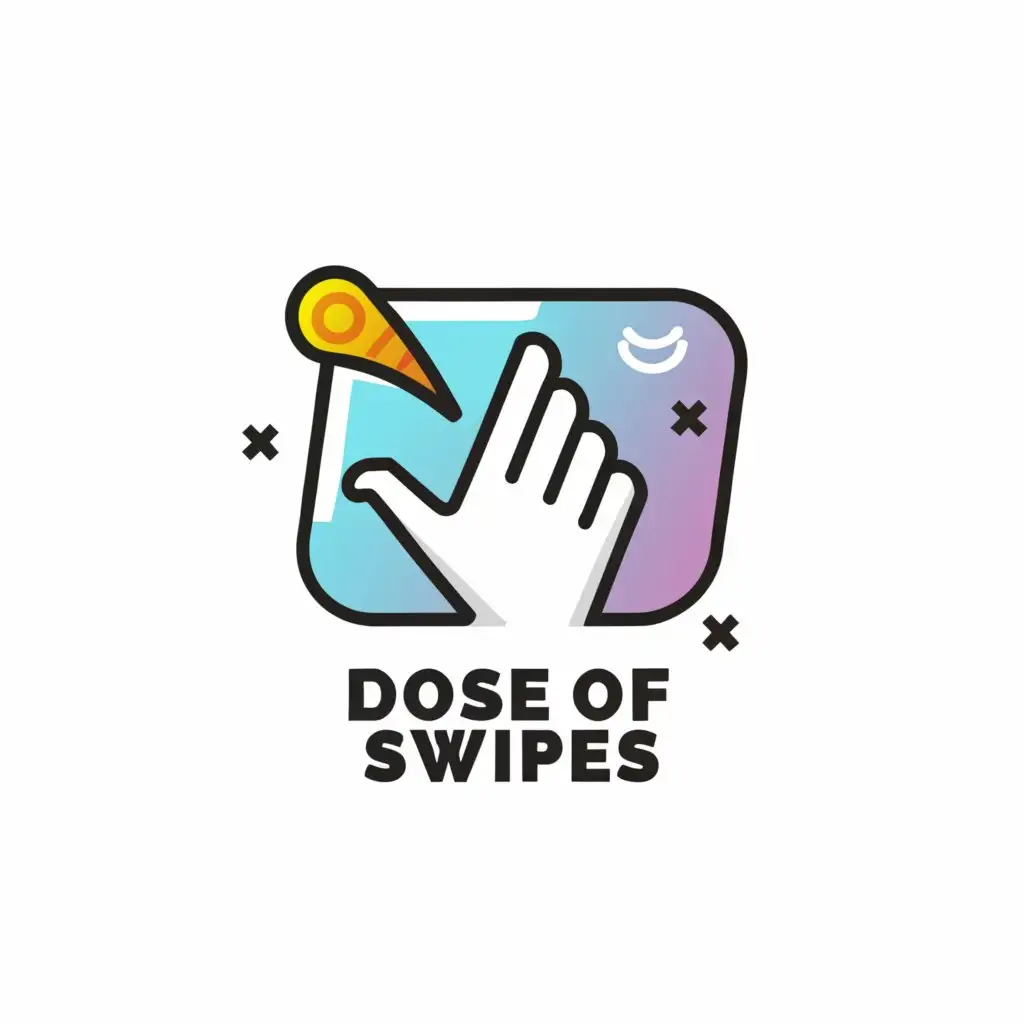 a logo design,with the text "Dose of Swipes", main symbol:Swiping,Moderate,be used in Entertainment industry,clear background