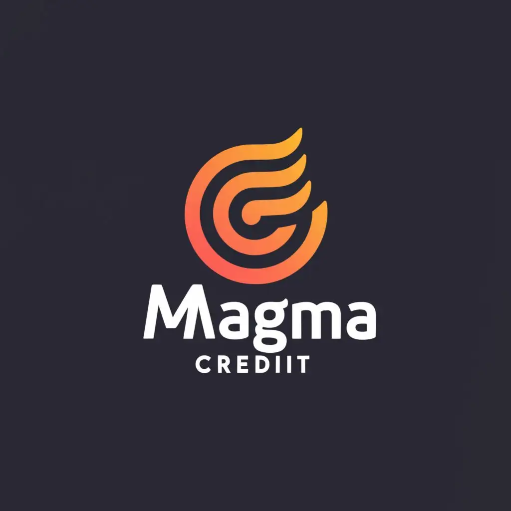 a logo design,with the text "Magma Credit", main symbol:Credit,Minimalistic,be used in Finance industry,clear background