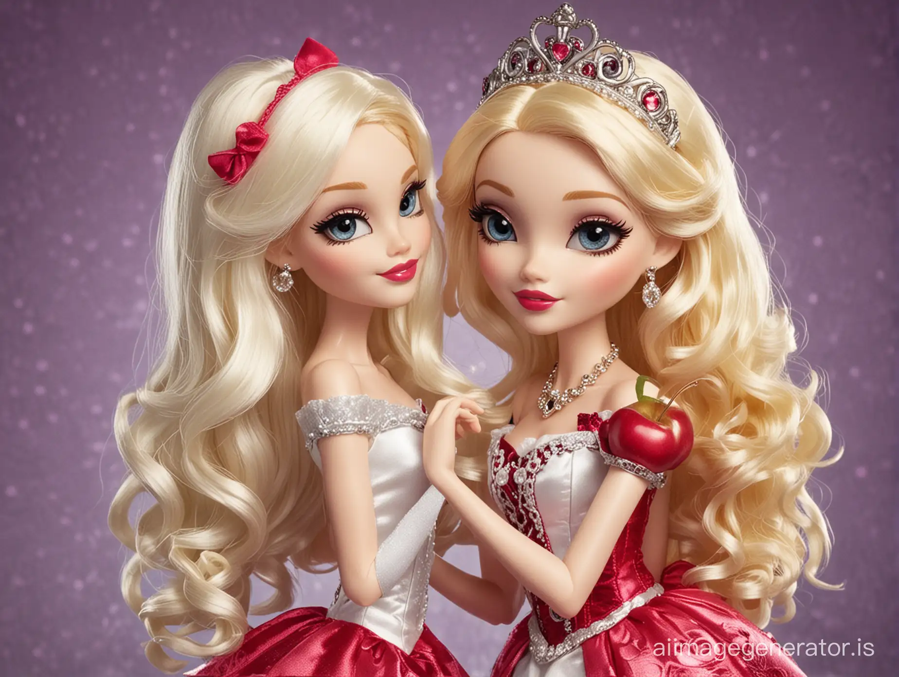 Apple white in Ever after High with her mother snow white