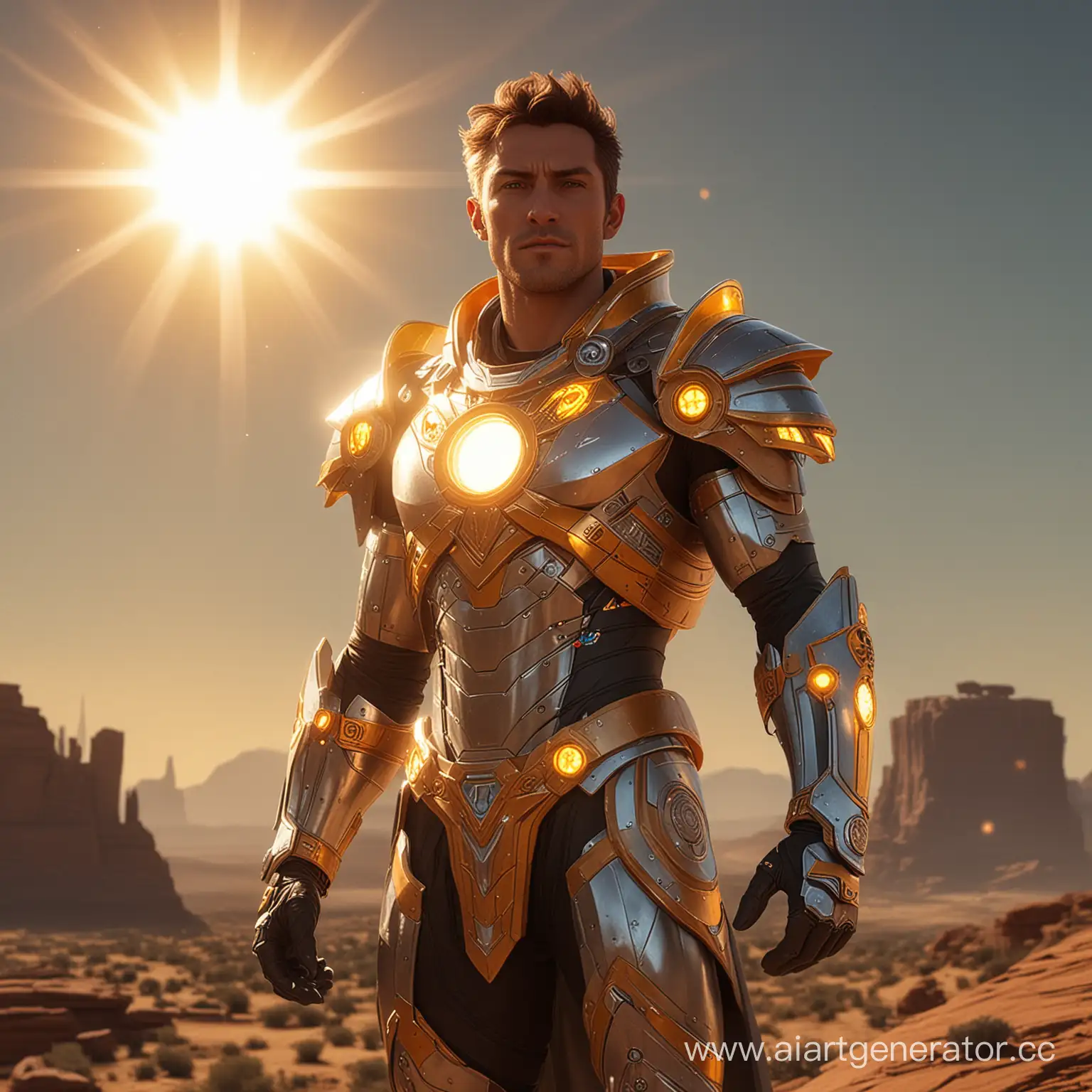 Solar-Sentinel-Guardian-of-the-Sun-in-Aesthetic-Gleaming-Attire