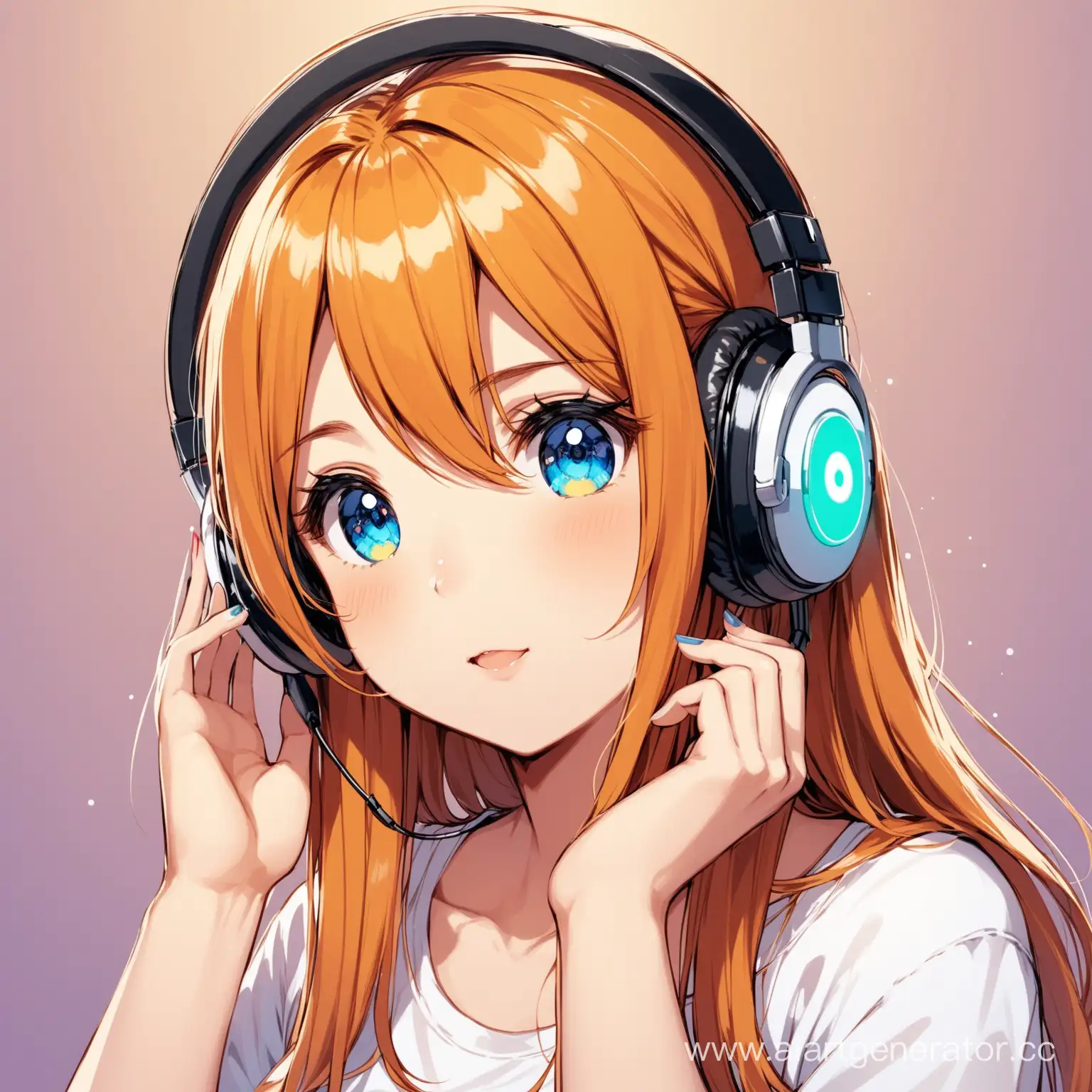 Teenage-Girl-Listening-and-Communicating-with-Headphones