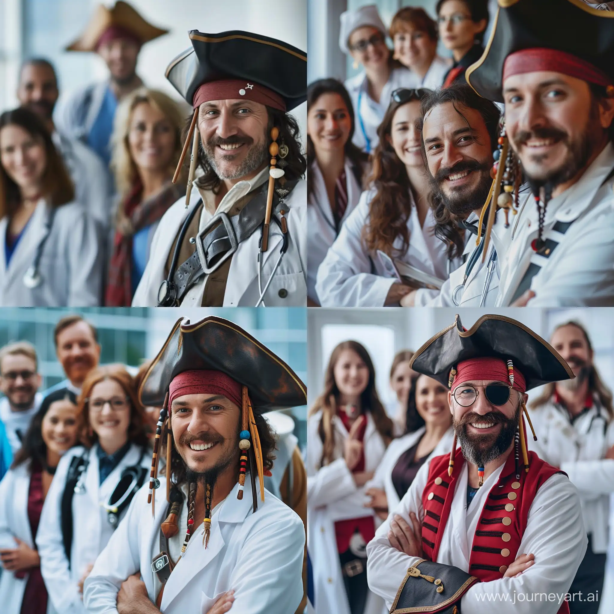 Joyful-Psychologists-in-Pirate-Costume-Group-Portrait