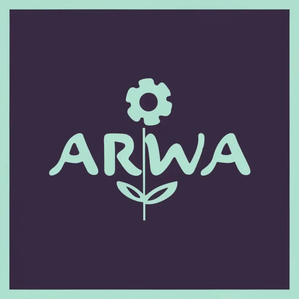 logo, FLOWER, with the text "ARWA", typography